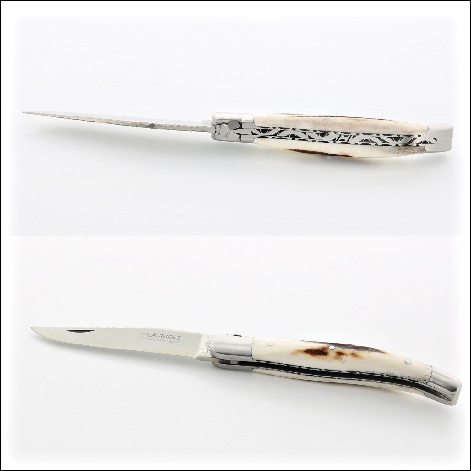 Fontenille Pataud Classic Laguiole Corkscrew Knife Deer Stag Handle - A -  Laguiole Imports