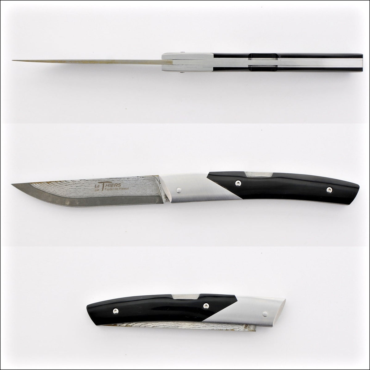 Le Thiers® Advanced 11.5 cm Suminagashi Blade - Dark Horn