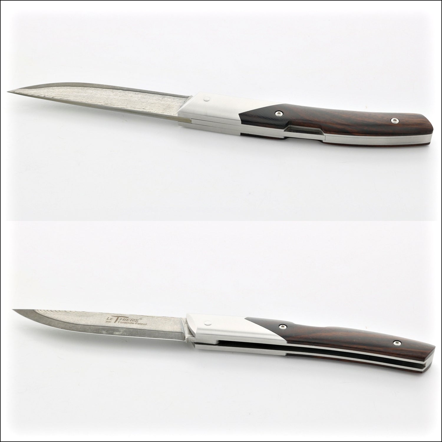 Couteau Le Thiers® Advance acier Damas, fabriqué en France