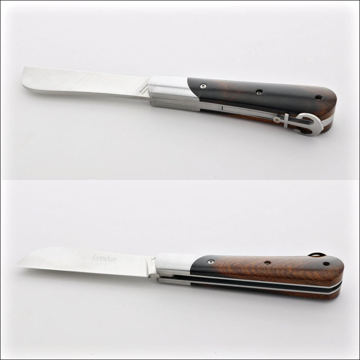 London 11 cm Desert Ironwood Handle Folding Knife