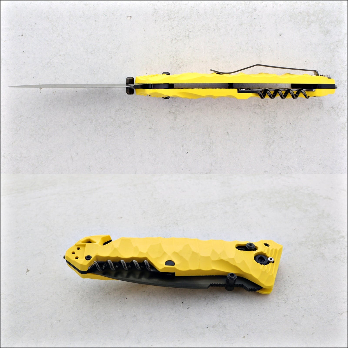 TB Outdoor CAC Serrated Nitrox® Blade with corkscrew - Yellow