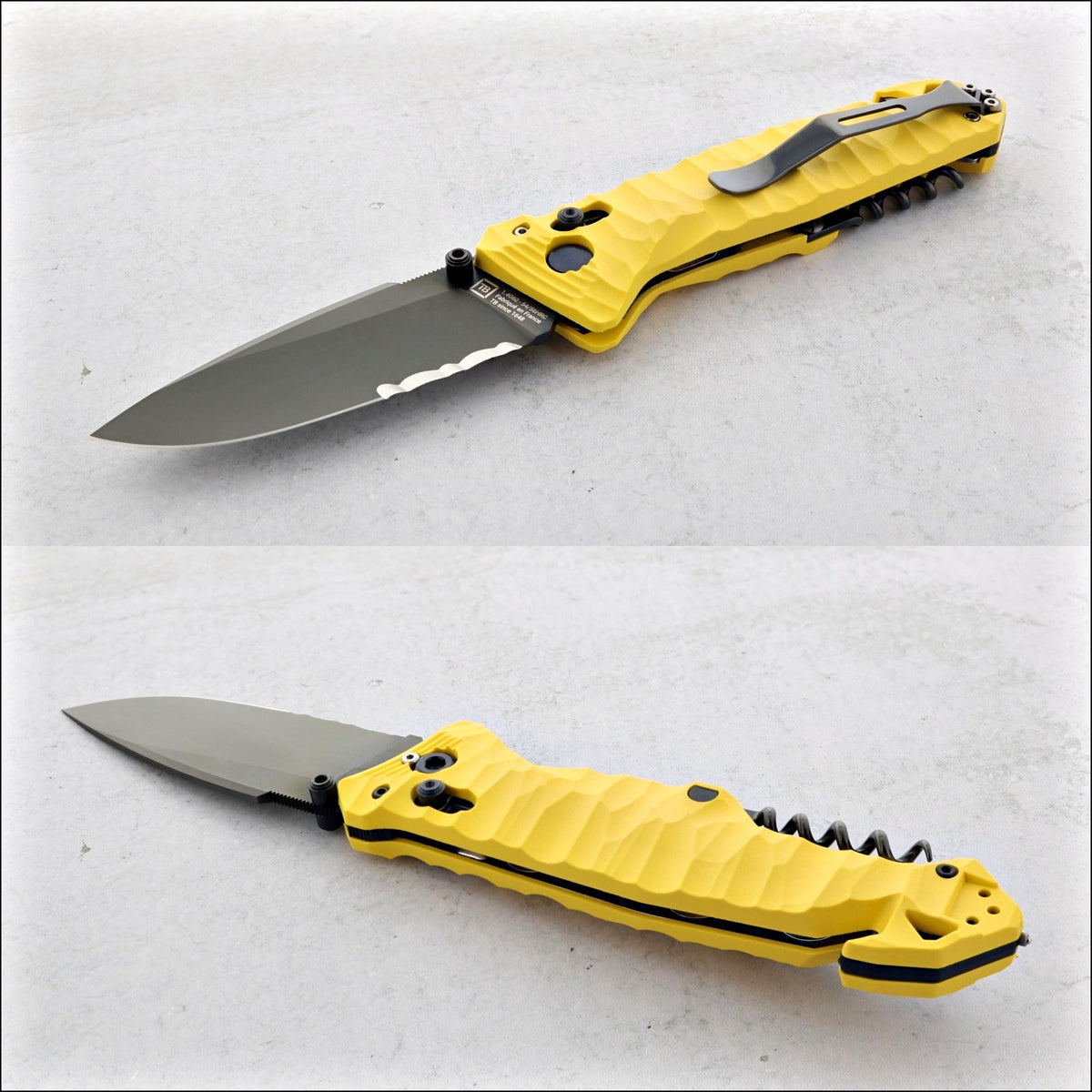 TB Outdoor CAC Serrated Nitrox® Blade with corkscrew - Yellow