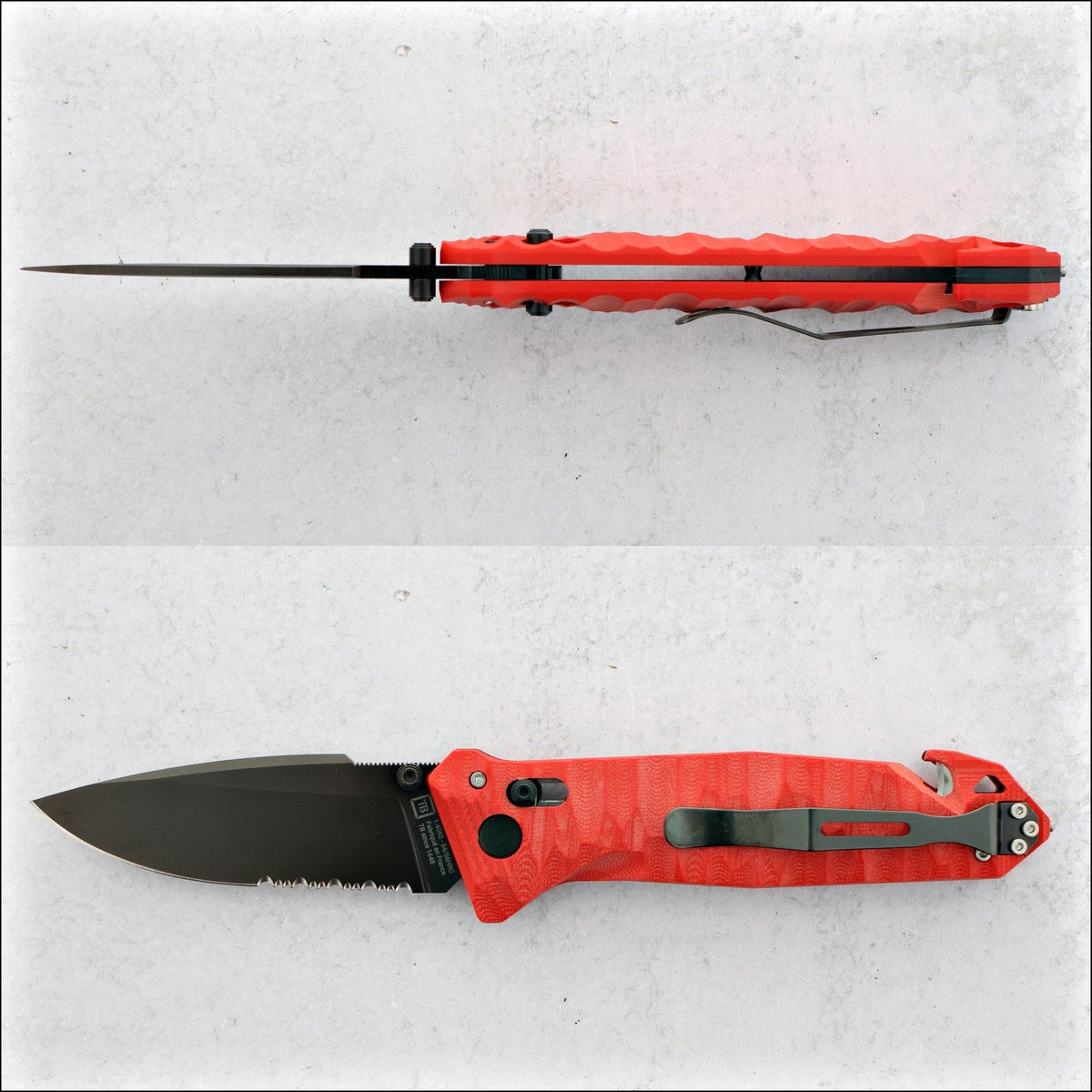 TB Outdoor G10 - CAC S200 Serrated Nitrox® Blade - Red