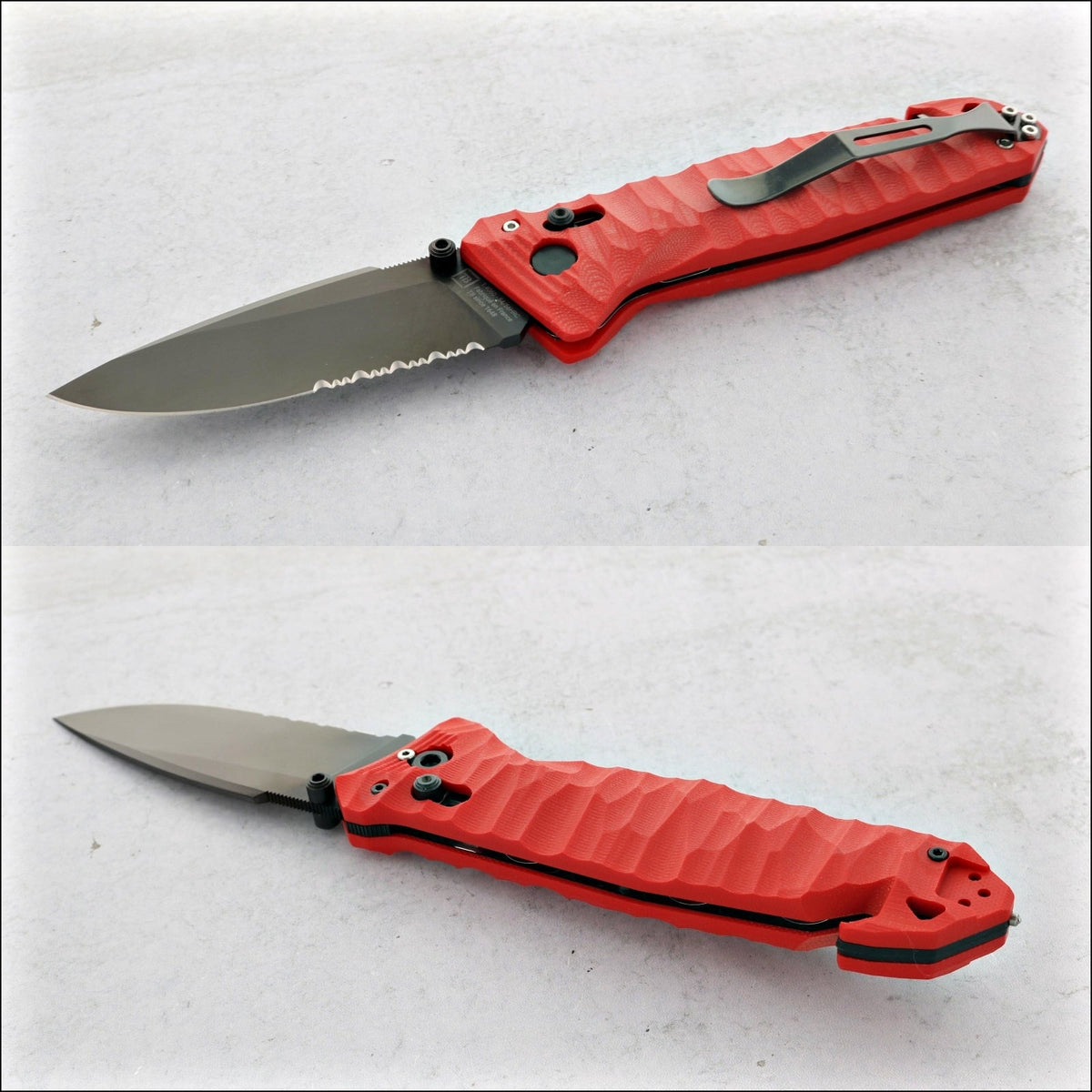 TB Outdoor G10 - CAC S200 Serrated Nitrox® Blade - Red