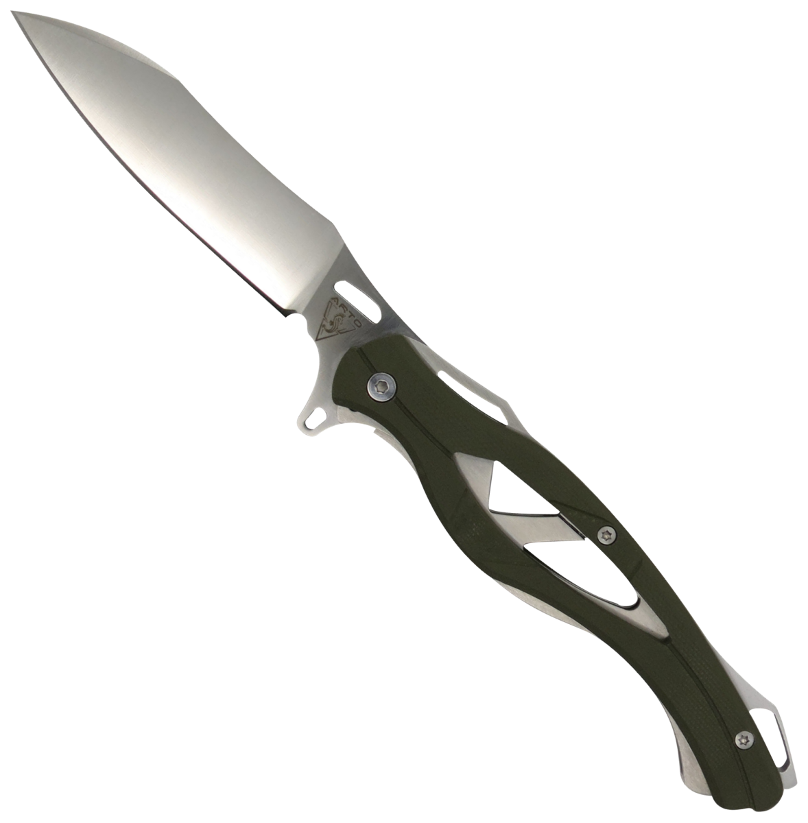 AR1890 Kaki G10 Handle Flipper Knife-Linerlock