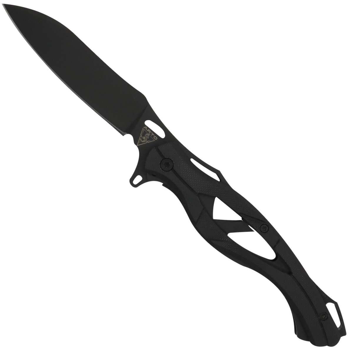 AR1890 Titanium Black G10 Handle Flipper Knife-Linerlock