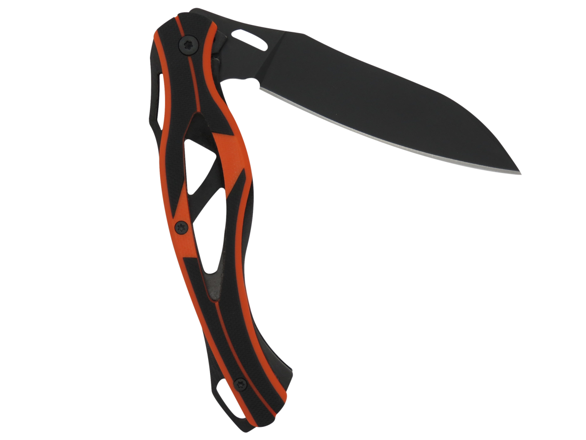 AR1890 Titanium Black & Orange G10 Handle Flipper Knife-Linerlock