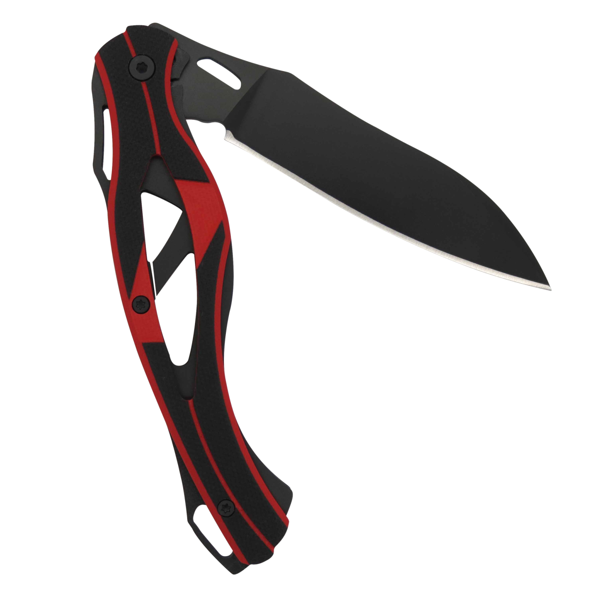 AR1890 Titanium Black & Red G10 Handle Flipper Knife-Linerlock