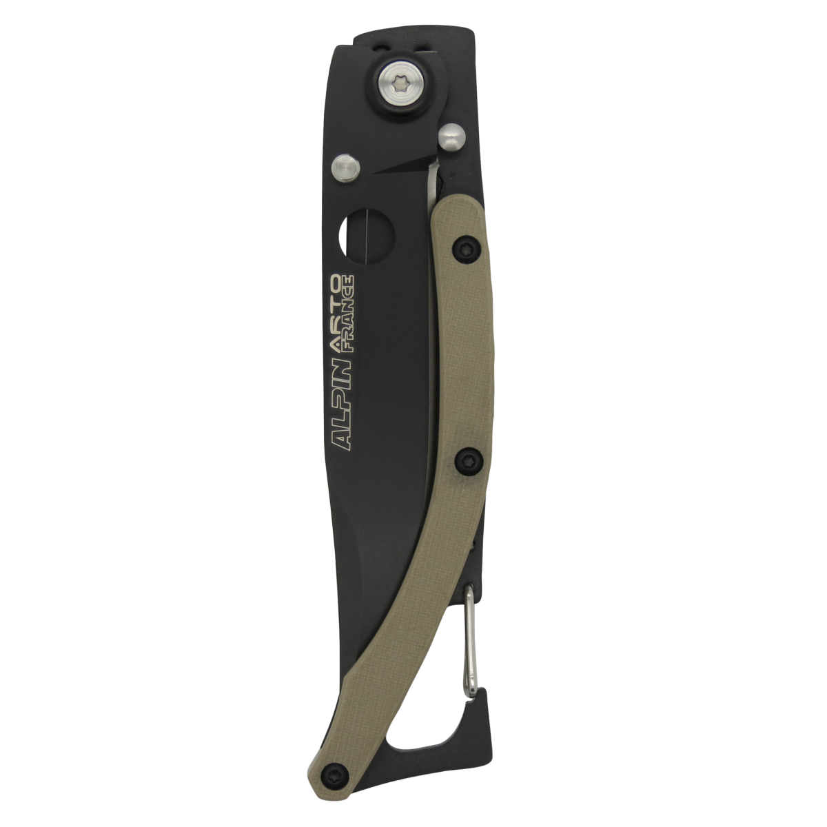 Alpin Titanium Desert G10 Handle Ultralight Carabiner Folding Knife-Linerlock