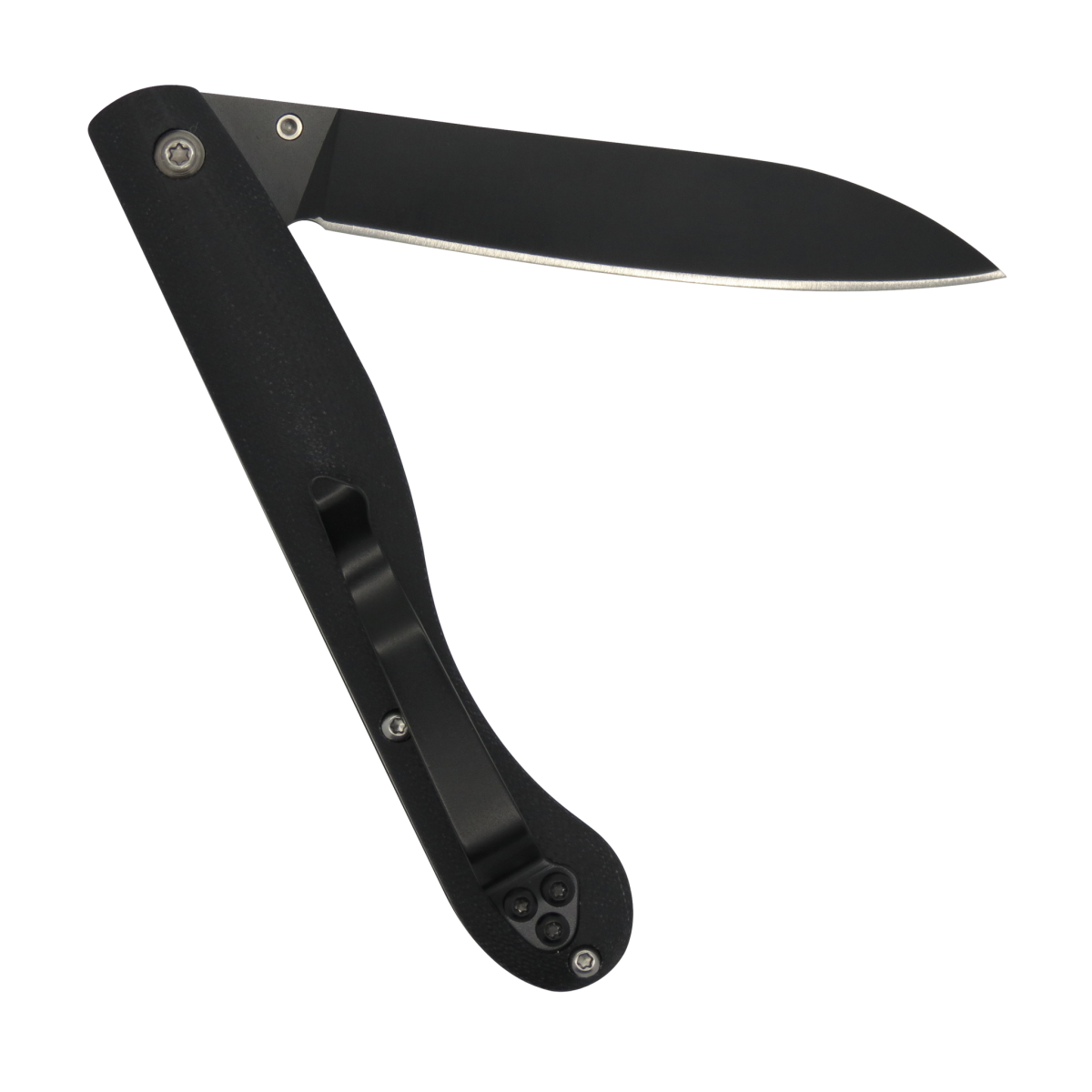 Aurillac Titanium Black G10 Handle Linerlock Folding Knife-Linerlock