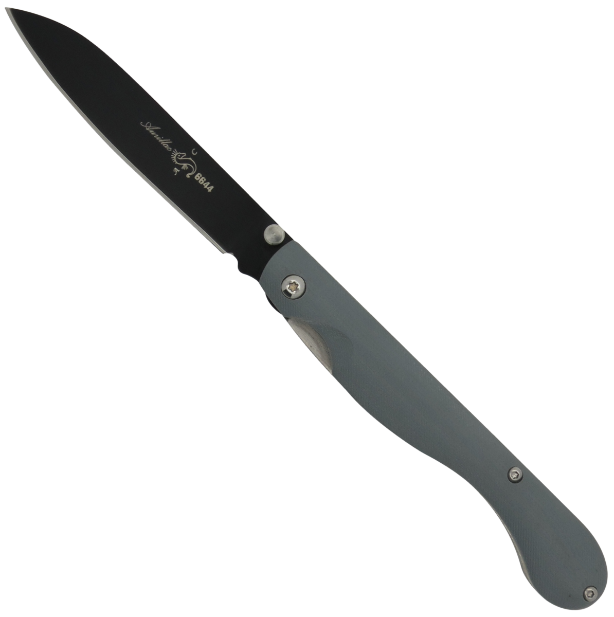 Aurillac Titanium Gray G10 Handle Linerlock Folding Knife-Linerlock