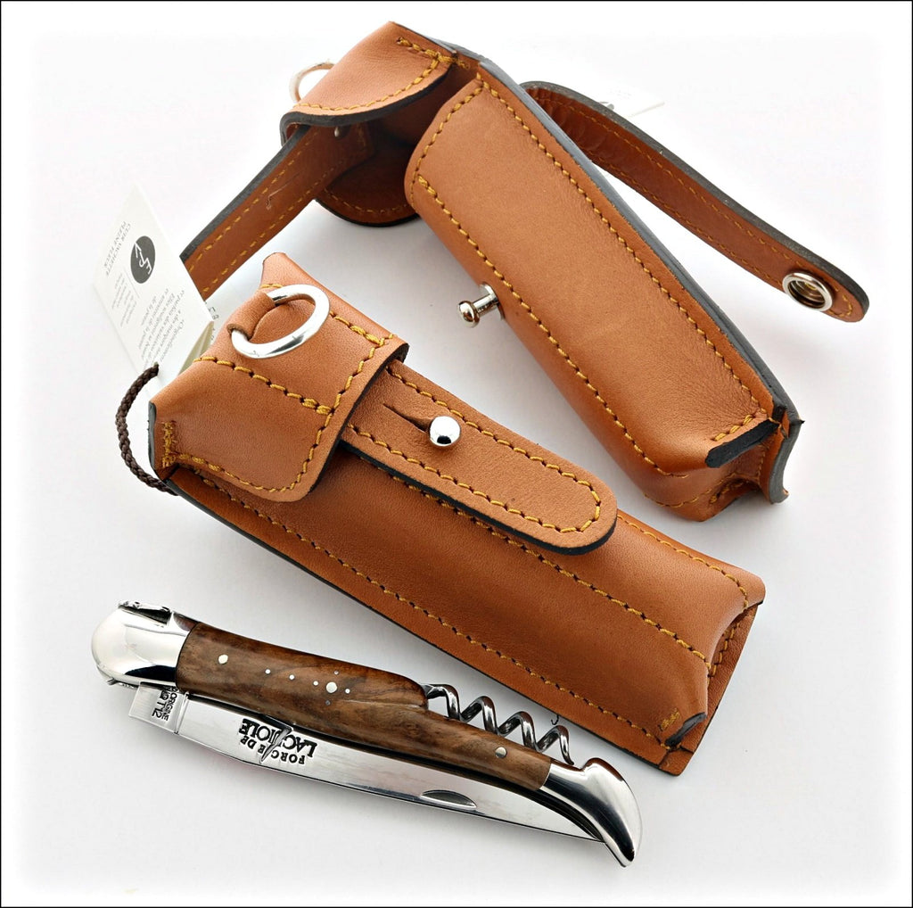 6 Knives Storage Leather Sheath - Laguiole Imports