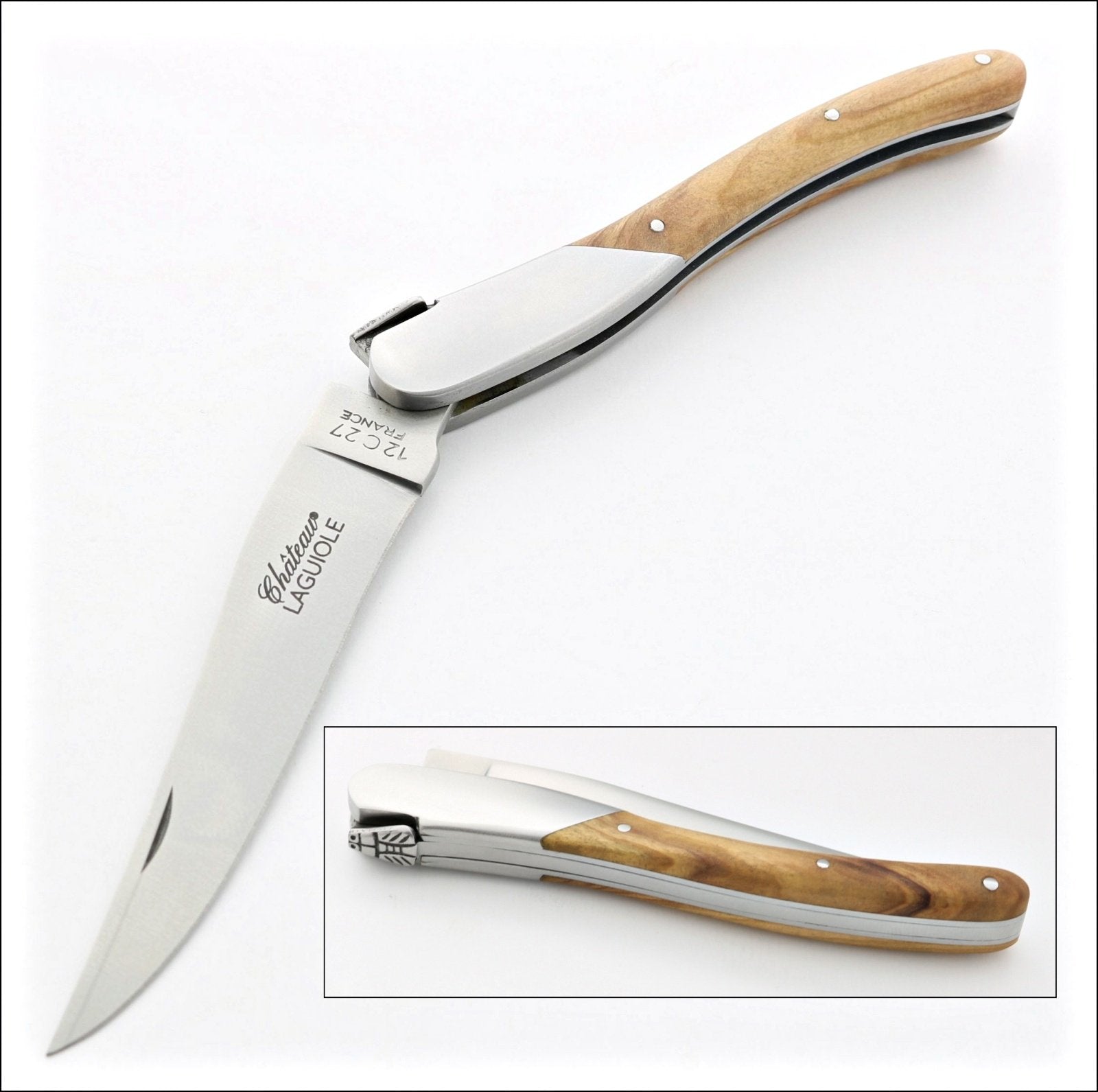 Chateau Laguiole Grand Cru Pocket Knife Olive Wood-POCKET KNIFE