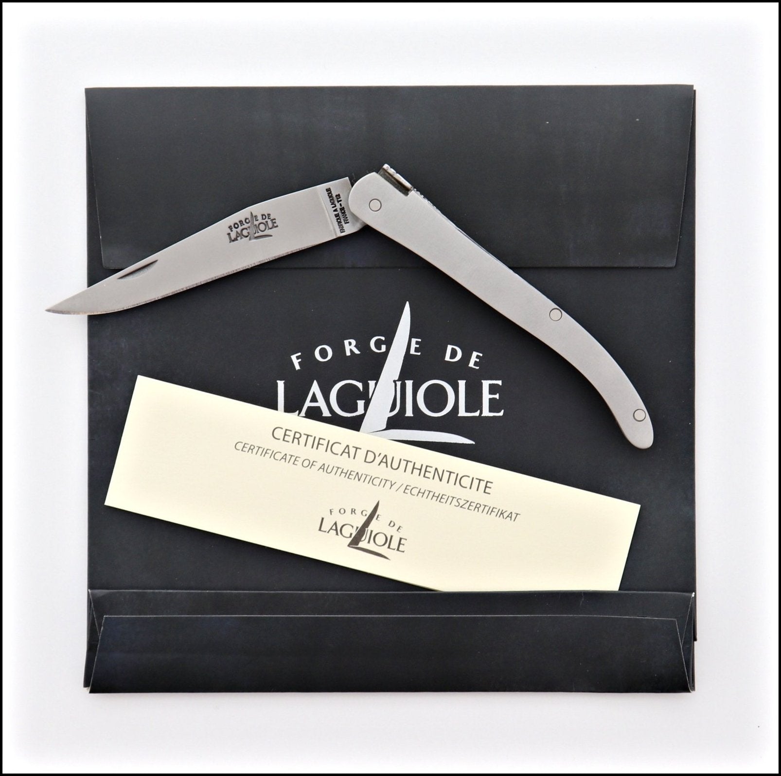 Forge de Laguiole 129INTCNOIBRI 9cm, black micarta, laguiole knife