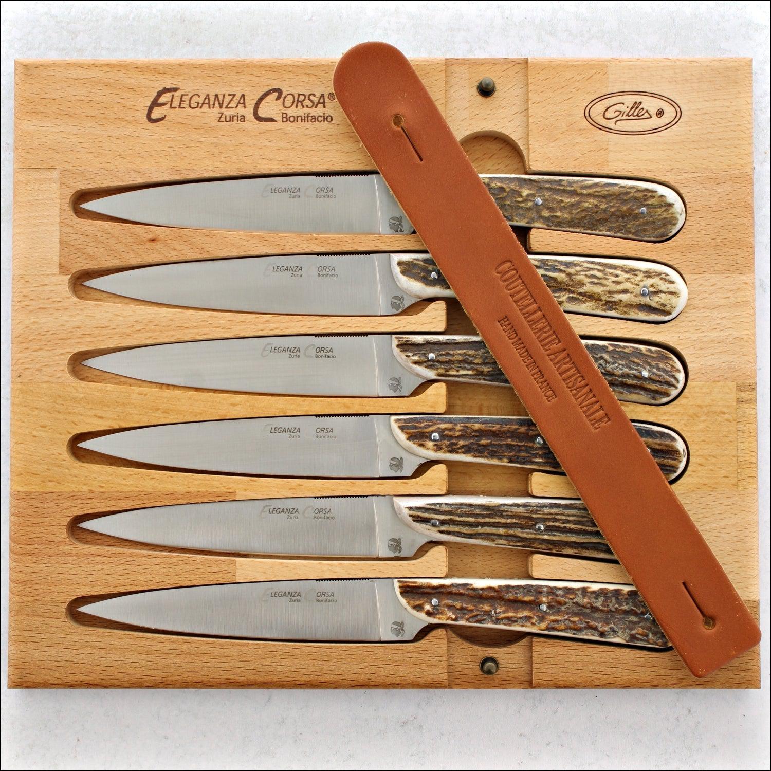 Eleganza Corsa Steak Knives - Pistachio - Set of 6 - Laguiole Imports