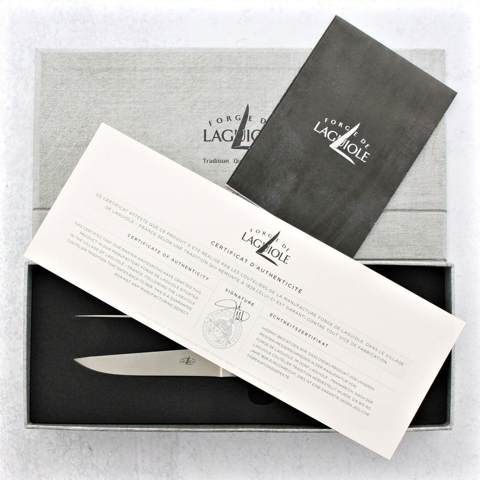 Laguiole Forged Steak Knives Karelian Birch by fontenille pataud - Laguiole  Imports