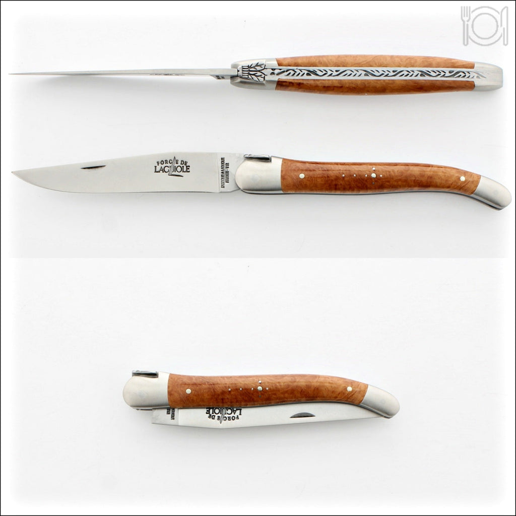 Forge de Laguiole Briarwood Steak Knives - Brushed