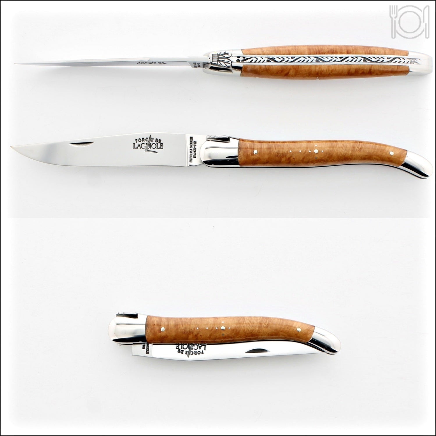 Forge de Laguiole Pocket Knife Tradition 12 cm Pistachio wood - Laguiole  Imports