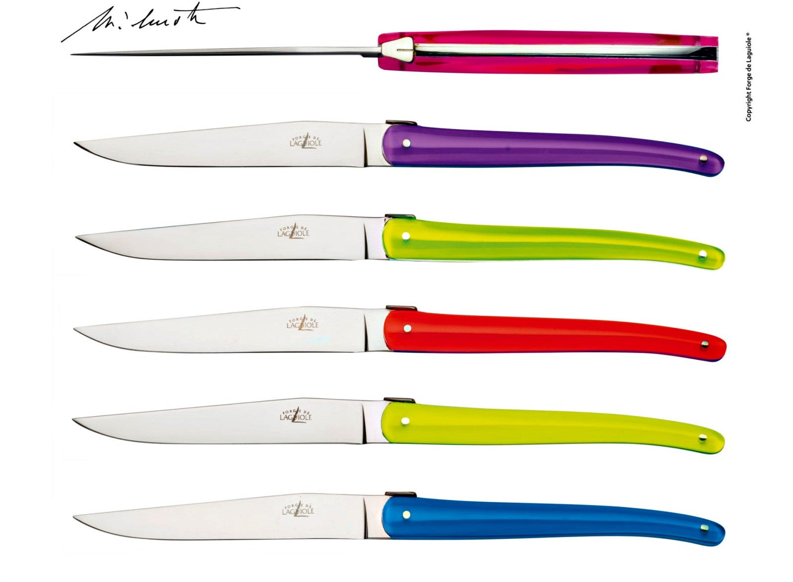 French Laguiole Table knives designed by Jean-Michel Wilmotte