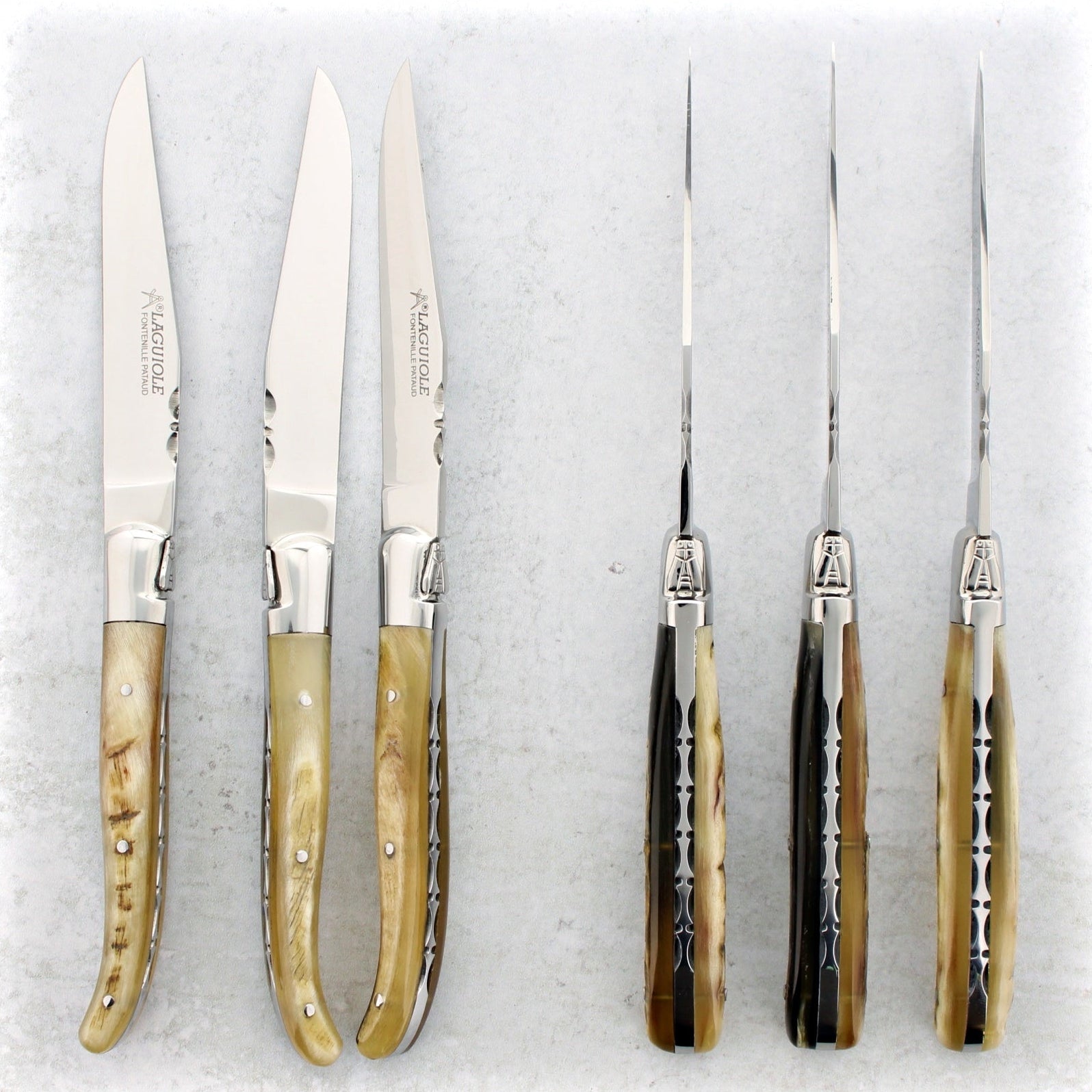 Mammoth Molar Handled Steak Knives: African Sporting Creations