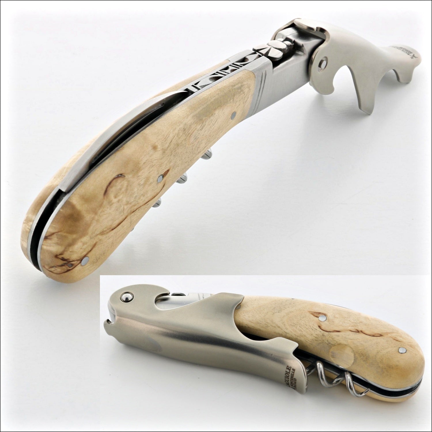 Laguiole Forged Steak Knives Karelian Birch by fontenille pataud - Laguiole  Imports