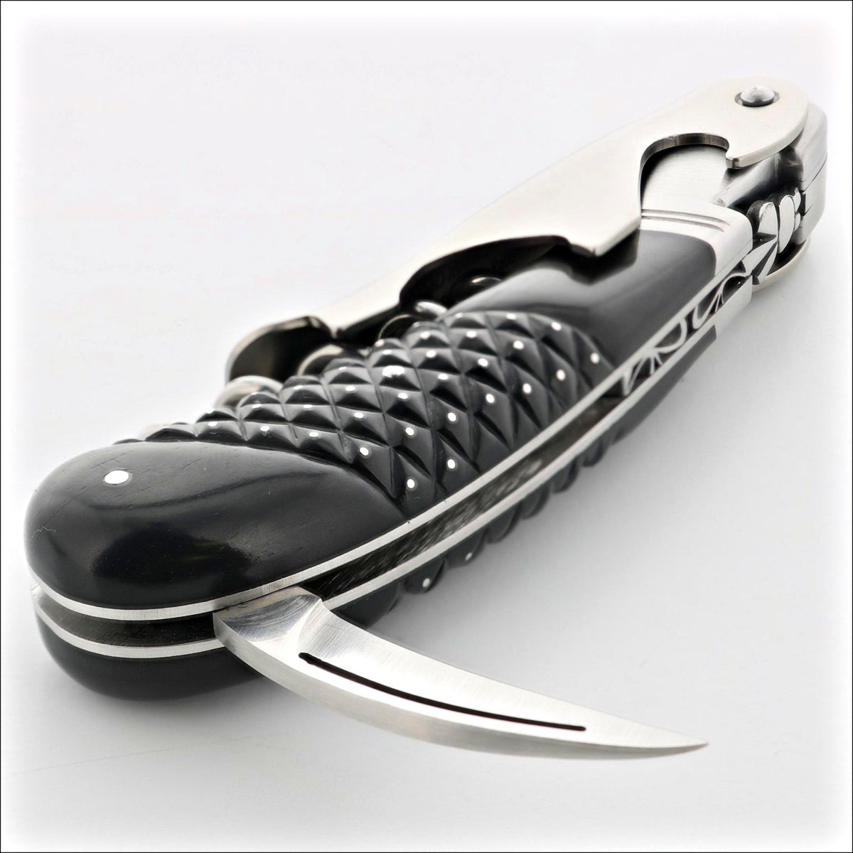 Laguiole Magnum Studded Ebony Corkscrew - B