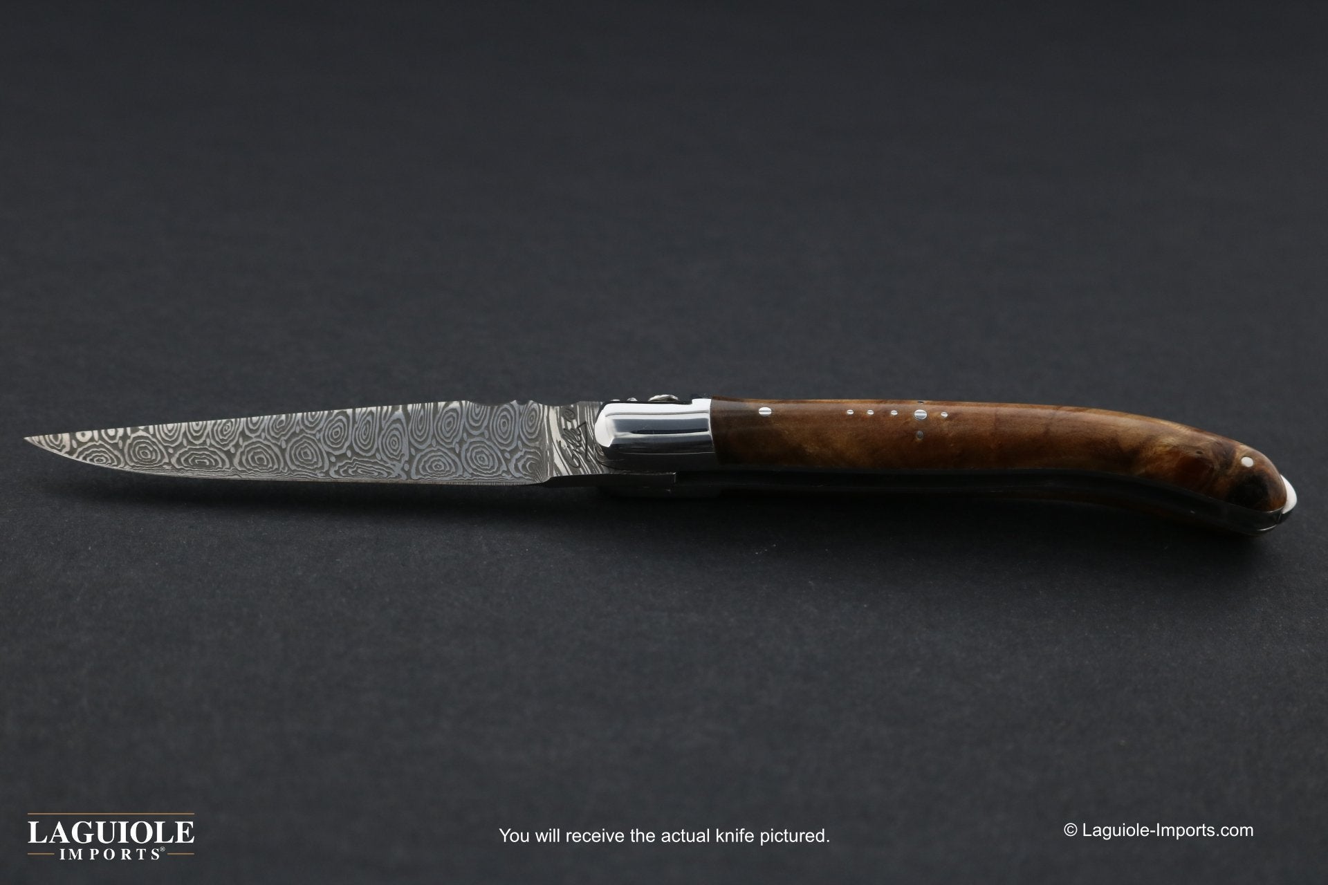 Laguiole Forged Steak Knives Karelian Birch by fontenille pataud - Laguiole  Imports