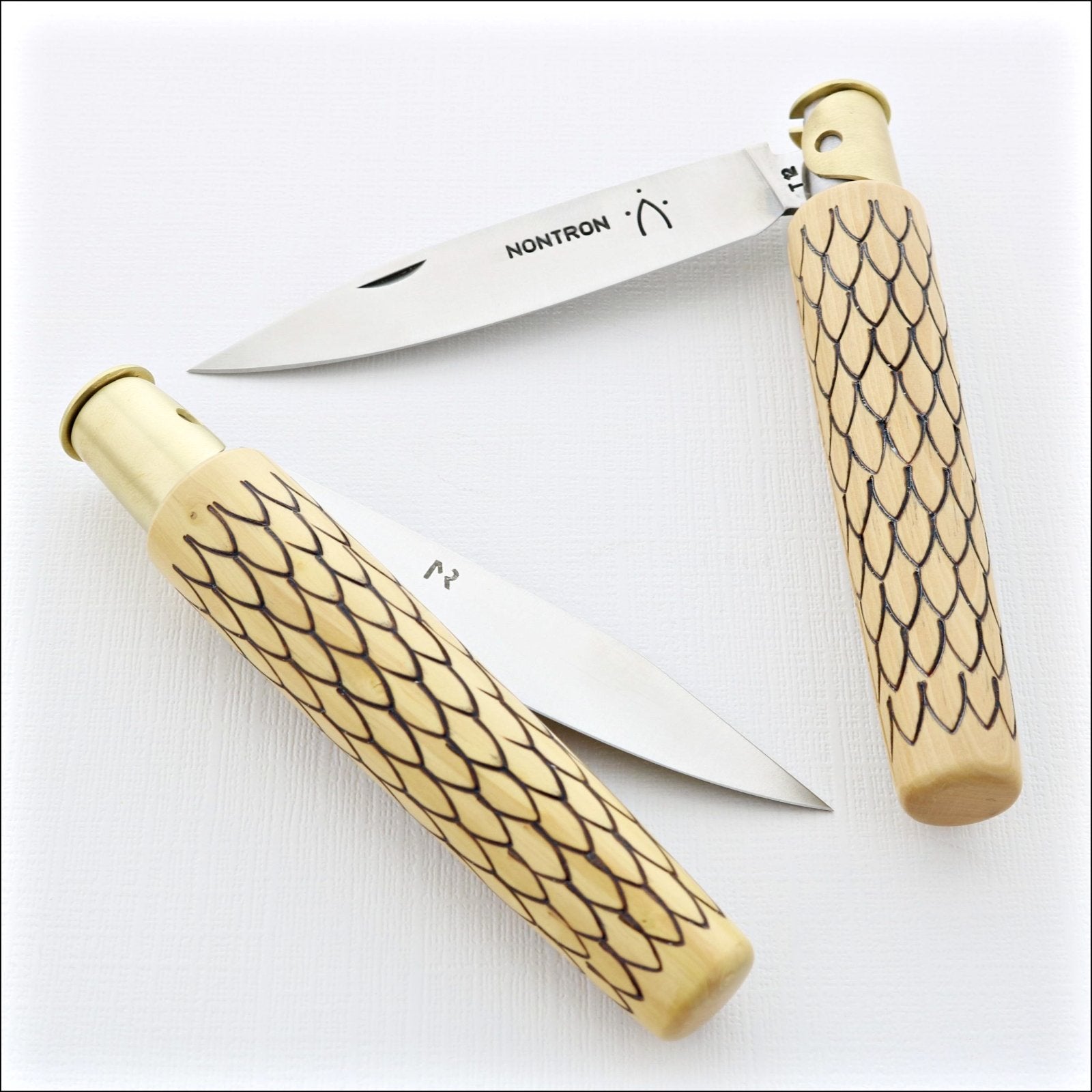Nontron Pocket Knife No25 - Feathered Grand Duc - Laguiole Imports