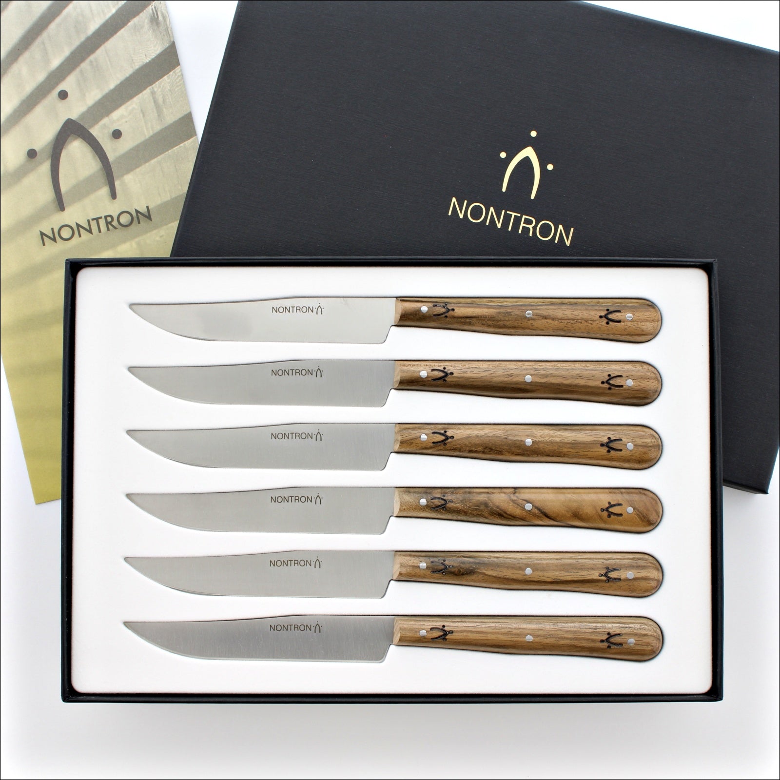 Coffret de couteaux à steak Laguiole fuschia fabriqué en France