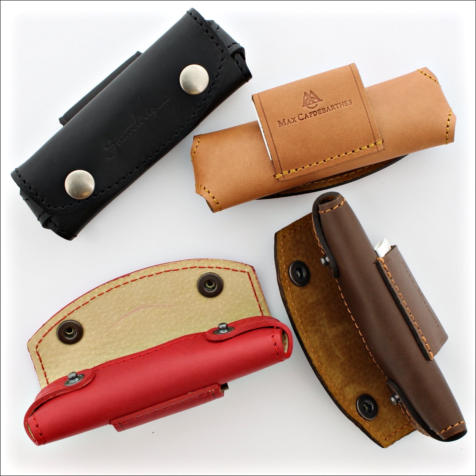 LAGUIOLE LEATHER SHEATH W/ SHARPENING STEEL BY MAX CAPDEBARTHES - Laguiole  Imports